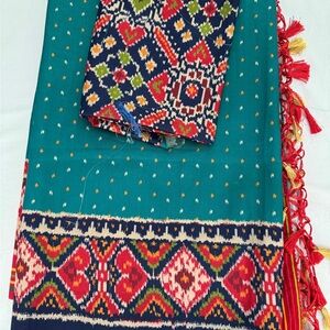 Colorful Patterned Fabric with Tassels